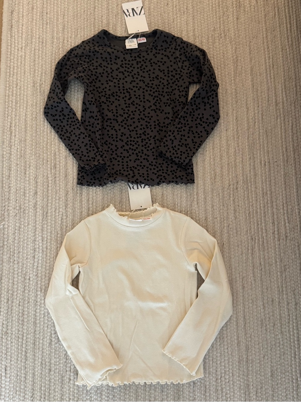 NWT ZARA Girls Long Sleeve Tops Tees - 5-6 Years